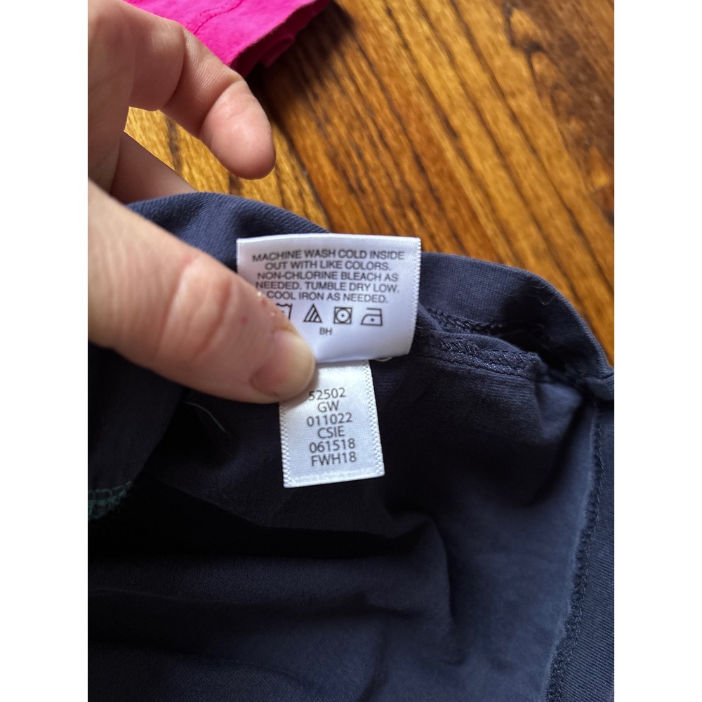 Hanna Andersson Girls Tiered Colorblock Cotton Dress Pink Yellow Green Navy Sz 8 - Picture 5 of 5